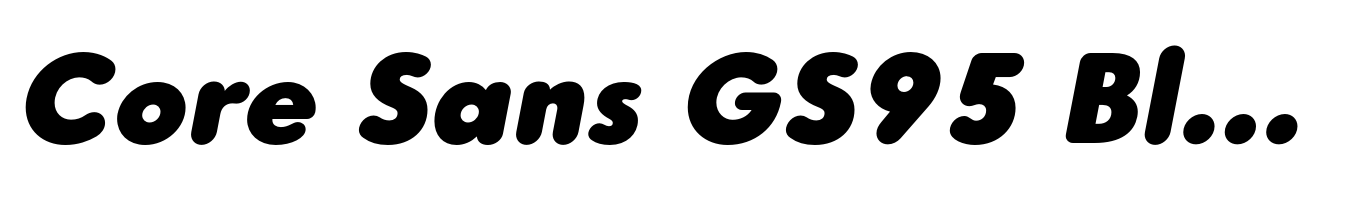 Core Sans GS95 Black Italic